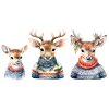 Winterhirsche Pullover-Trio