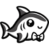 Requin mignon avec nœud papillon