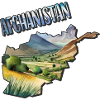 Carte à l’aquarelle de l’Afghanistan