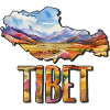 Carte à l’aquarelle Tibet