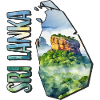 Carte à l’aquarelle Sri Lanka