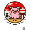 A pig in Japan