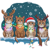 Four Cats Christmas Led Lights