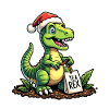 Tea Rex Weihnachten Weihnachtsmann Mütze