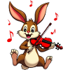 Cute Violinist Bunny