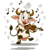 Vache Violoniste Adorable
