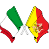 Bandiera dell'Italia, regione della Sicilia attraversata