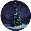Winter Tranquility: The Glowing Tree