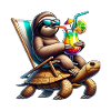 Relaxed Sloth Turtle Cocktail