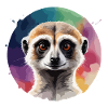 Erdmännchen Buntes cooles Vektor-Design