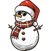 Snowman Cool Santa