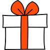 Geschenk dreifarbig