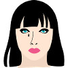 Woman with lipstick and tears