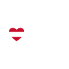 Österreich Herz Austria weiß