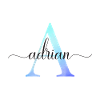 A| Monogramme | Nom | Adrien | Aquarelle