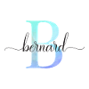 B| Monogramme | Nom | Ben | Aquarelle