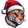 Cheetah Head Christmas Portrait