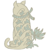 Chat regardant la mer
