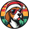 Beagle chien Noël cool