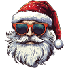 Cool Santa Claus with sunglasses