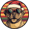 Bullmastiff Dog Christmas Cool