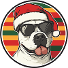 Bull Terrier Dog Christmas Cool