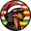 Dachshund BadgerDog Christmas Cool