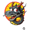 Dragon de dessin animé drôle