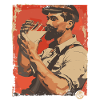 Handsome milkman drinking milk