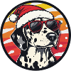 Chien Dalmatien Noël Cool