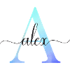 A| Monogramme | Nom | Alex | Aquarelle