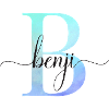B| Monogramme | Nom | Benji | Aquarelle