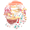 Ramen Kot Japonia Anime Kawaii Ramen Noodles