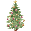 Weihnachtsbaum mit Dubbeglas-Christbaumkugeln