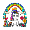 LGBT Regenbogen Einhorn Regenbogenfahne