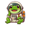 grenouille astronaute espace sourire univers