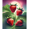Four yummy strawberries