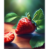 Rote saftige Erdbeere
