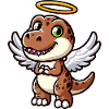 Dino T-Rex Angel Wings Cartoon