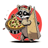 Il bandito della pizza: un procioni dispettoso alla ricerca di