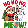 Festive Cat and Bunny Christmas Cheer