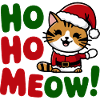 Festive Cat in Santa Hat Design