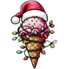 Icicle Santa Hat Xmas