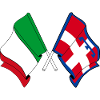 Bandiera dell'Italia regione Piemonte incrociata