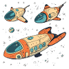 Retro Starships: A Galactic Adventure