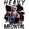 Heavy Metal Katze Musik Humor lustige Geschenkidee