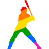 Rainbow Baseball Sport Design