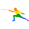 Regenbogen Fechten
