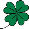 Lucky clover, two-coloured shamrock
