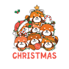 Roter Panda Weihnachtsbaum frohe Weihnachten